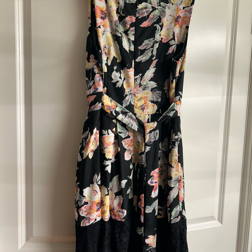 Papillon Floral Black Dress